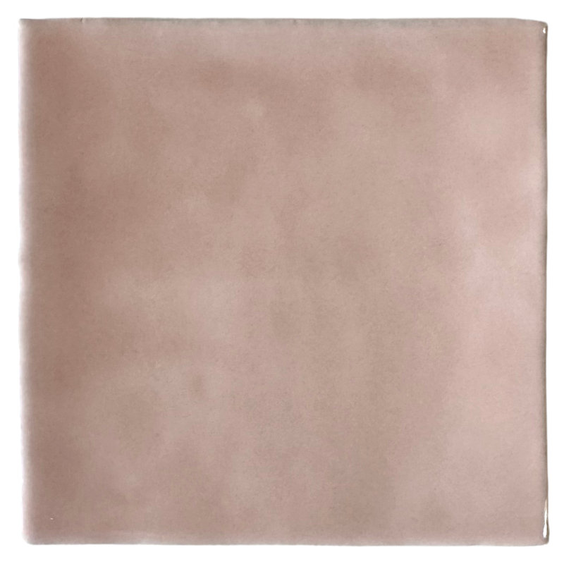 Bella Rosa 5" x 5" Ceramic Glossy Wall Tile, Pink