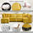 Arlynda 121.26"W Modular U-shape Sectional, RAF, LAF, Ottoman-416317345
