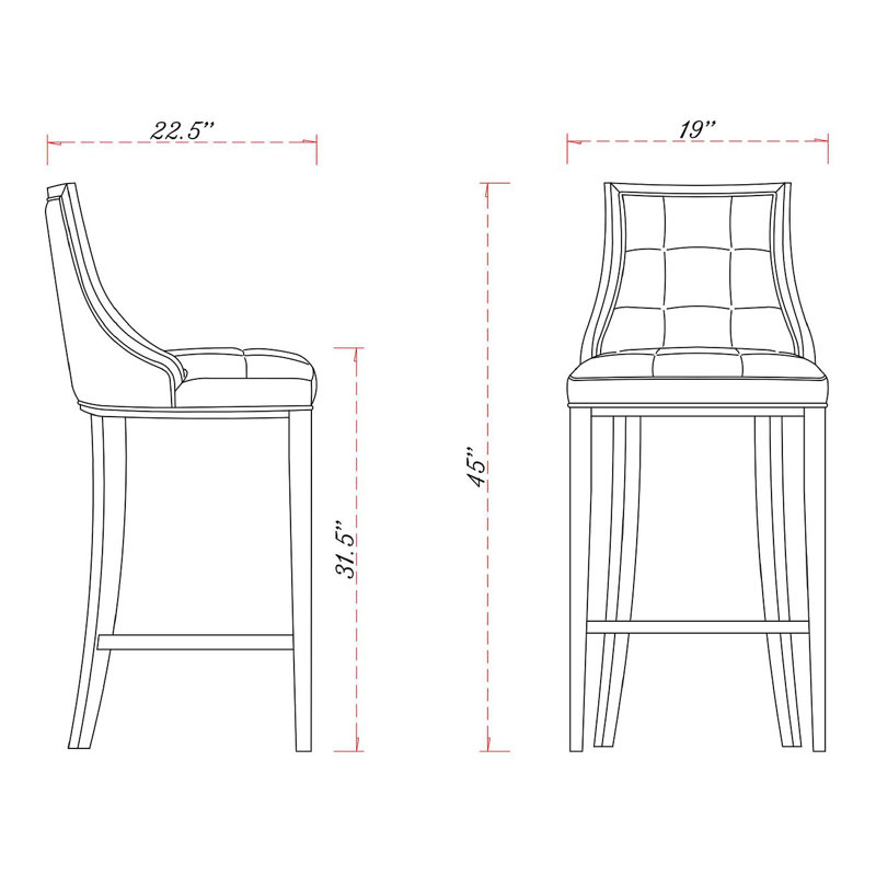 Halfacre Upholstered Counter Stool with Solid Wood Frame, 3, Bronze, Bar Stool (31.5" Seat Height)