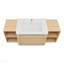 Meuble-lavabo mural 52 po avec lavabo en céramique blanche et tablettes de rangement et 1 porte à fermeture en douceur, emballage Kd, contreplaqué-2008476095