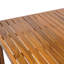 Table de bar d'extérieur en bois, conception rectangulaire, plateau de table à lattes, 39,5 pouces de hauteur, - coloré, 31,5 profondeur et largeur, poids de 29,01 lb, esthétique naturelle, pieds fuselés, finition complémentaire, intempéries,