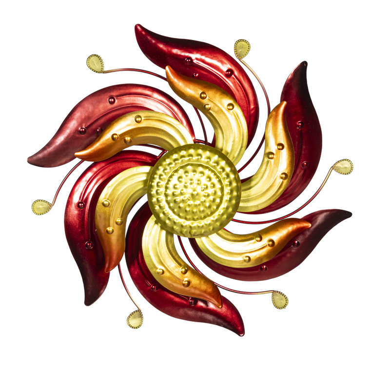 Rouleau mural céleste 13 po Celestial Swirl, Orange / Jaune / Rouge