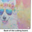 Samoyed Hippie Dawg Glass Cutting Board Large