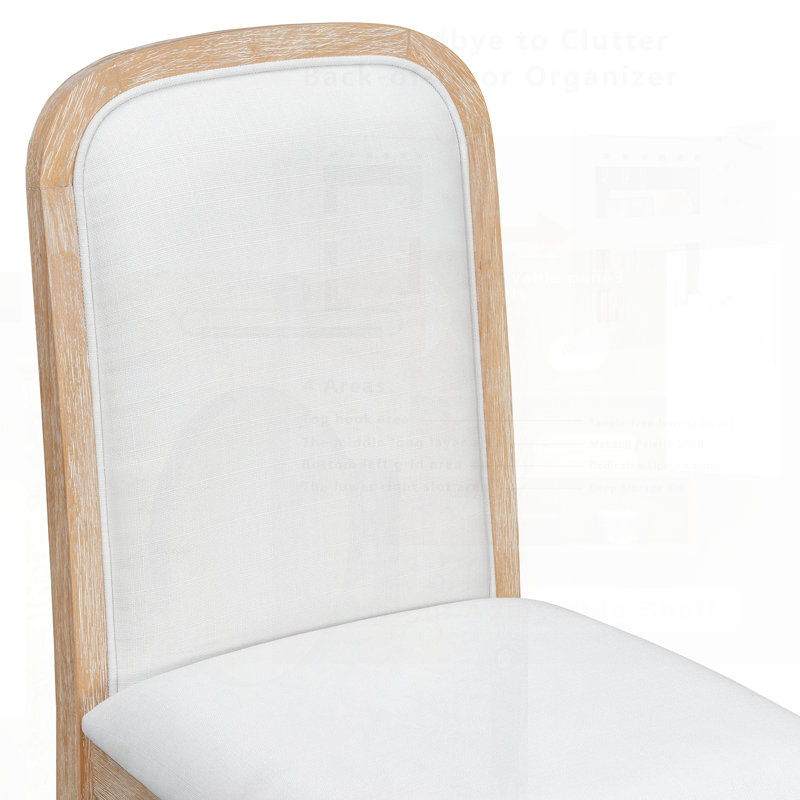 Ensemble de chaises de salle à manger de style rétro avec 4 chaises rembourrées, pour des sièges classiques et confortables dans la salle à manger et le salon.