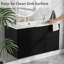 Meuble-lavabo mural 36 po avec lavabo en céramique, 2 tiroirs, finition noire mate, design cannelé flottant, moderne