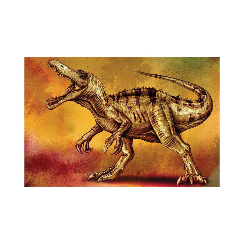 Baryonyx Walkeri Dinosaur by Aram Papazyan - Wrapped Canvas Painting, 101.6 cm H x 66.04 cm W x 1.91 cm D