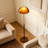 Retro Floor Lamp Simple Design LED Floor Lamp Double‑Layer Acrylic Shade Pull Chain & Foot Switch