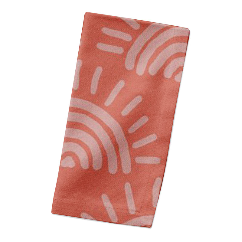 Serviette rectangulaire, Rose