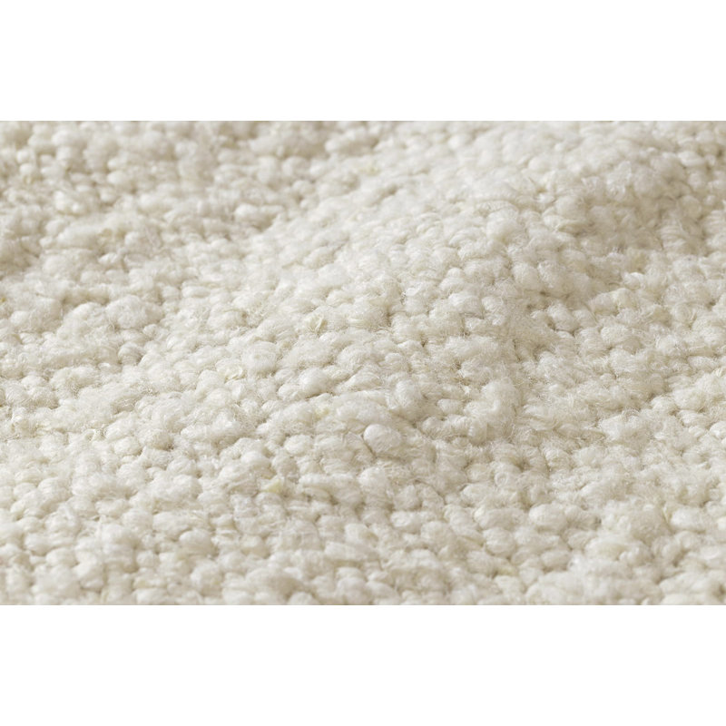 Plainweave II Hand Knotted Wool Area Rug in Ivory, Rectangle 12' x 16'