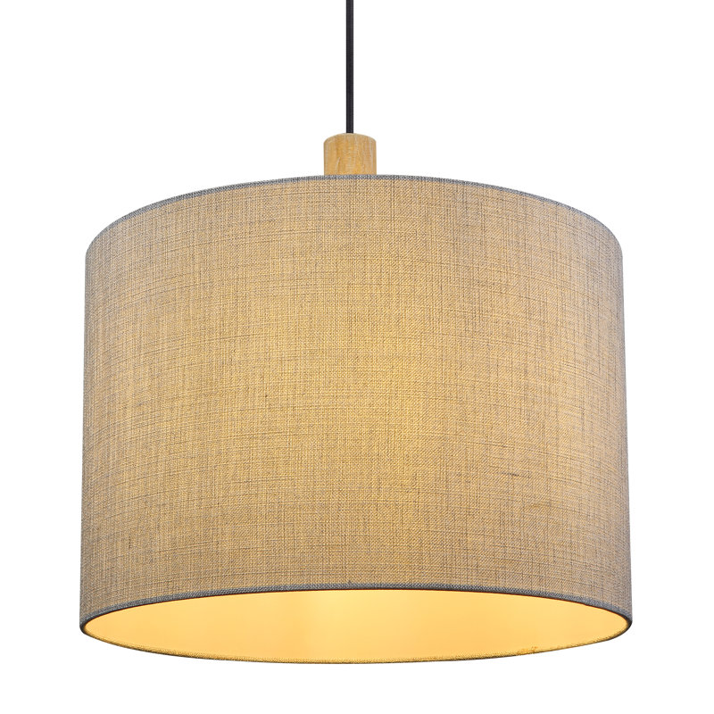 Alloro 1 - Light Drum Pendant, Black, Grey