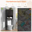 Armoire de rangement autoportante au-dessus de la toilette H 65 "avec tablette réglable et portes de grange pour la salle de bain-1222630038