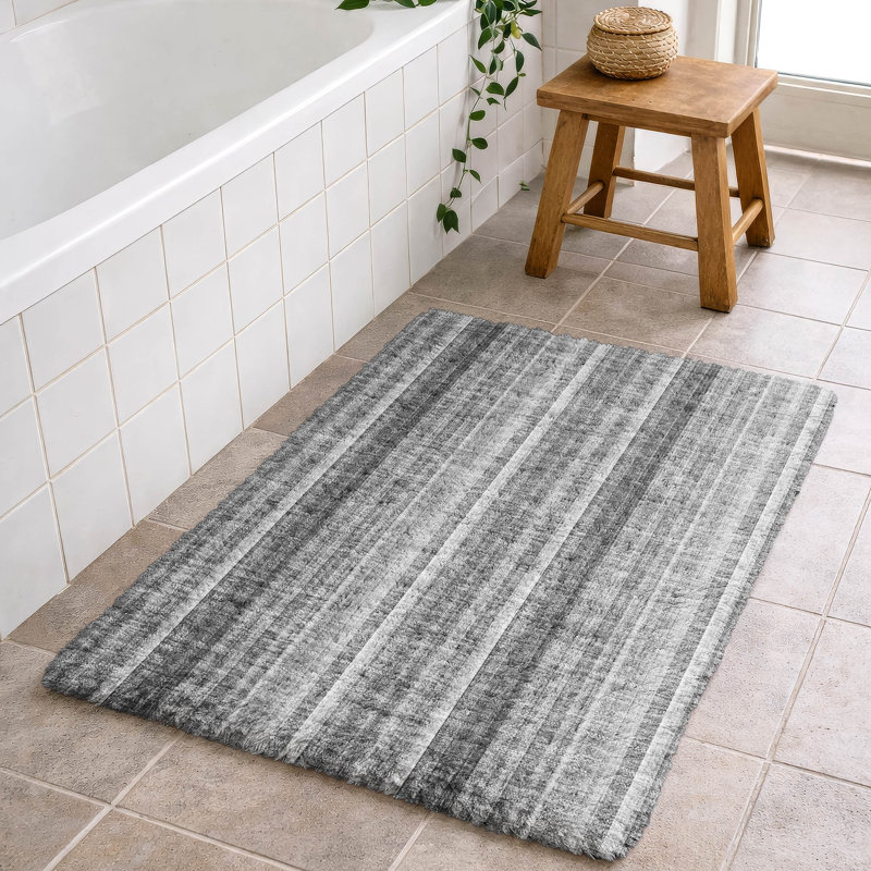 Tapis à poils longs de qualité supérieure lavable à la machine Dream ADS543, 1'8" x 2'6", Grey