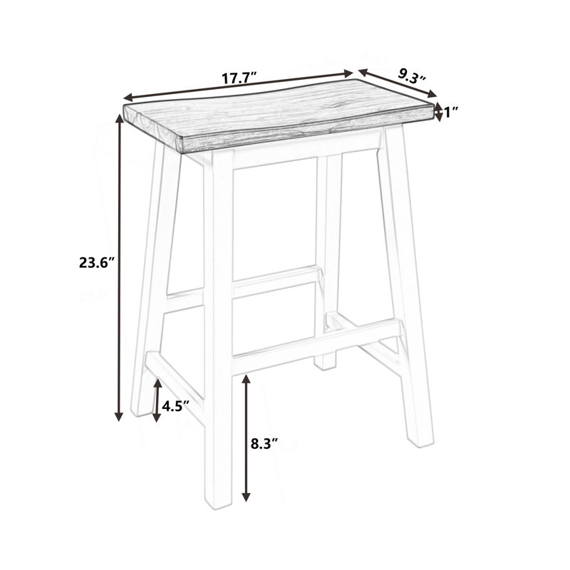 Stylish And Functional Counter Height Wood Kitchen Dining Stools For Small Spaces
