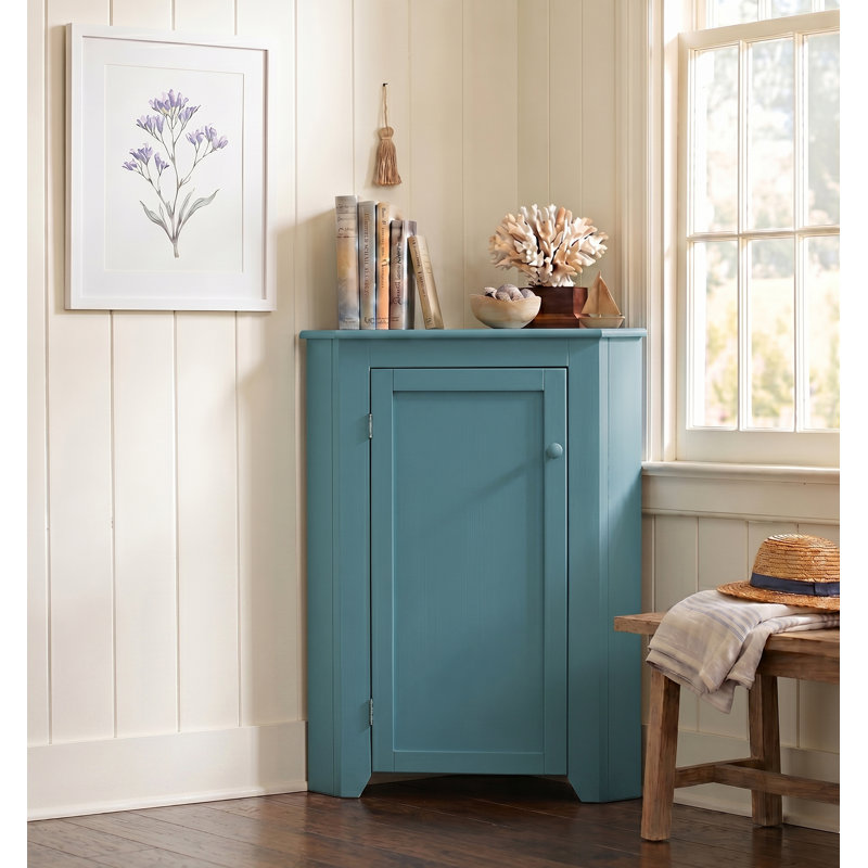 Armoire de coin Rowan, Bleu antique