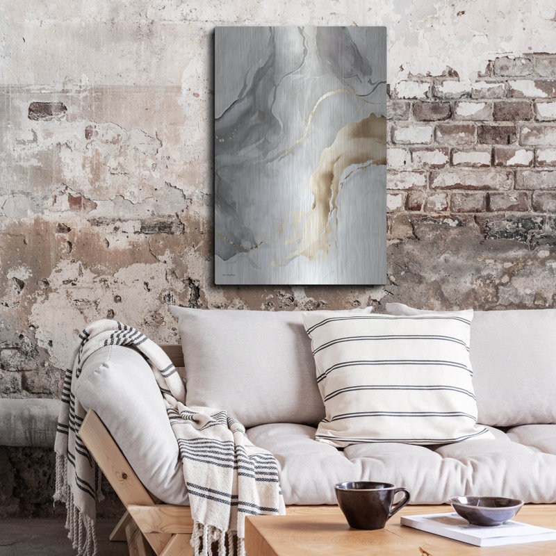"Gray Art Marble II" par Seven Trees Design, H 36 po x l 24 po