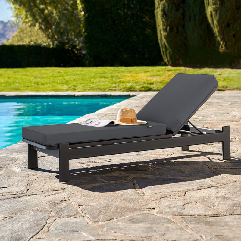 Chaise Lounge Cushions Outdoor 72 x 21 x3 Inch Waterproof & 3-Year Fade Resistant Outdoor Lounge Chair Cushions with Removable Cover for Patio Pool Lounge Chairs