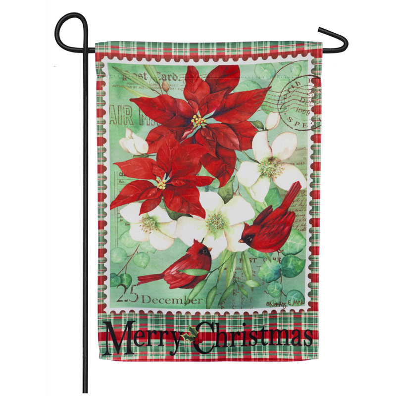 Polyester à 2 côtés 18 x 13 po de noël drapeau de jardin
