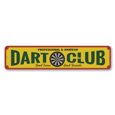 Plaque en aluminium Dart Club
