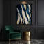 Art mural sur toile diagonal rayures bleu marine