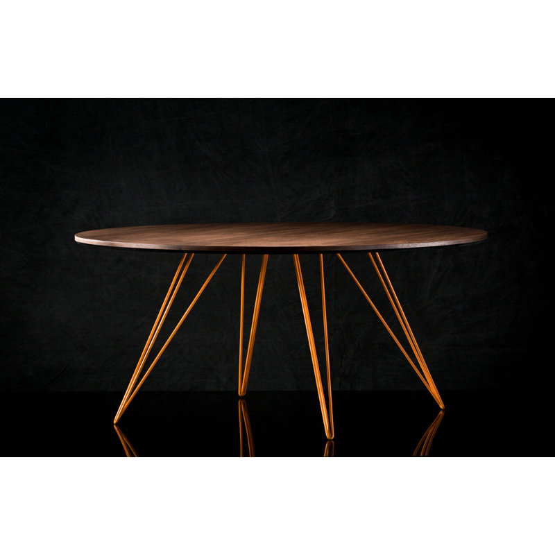 Williams Single Coffee Table, Orange, 18" H x 46" W x 40" D, Walnut
