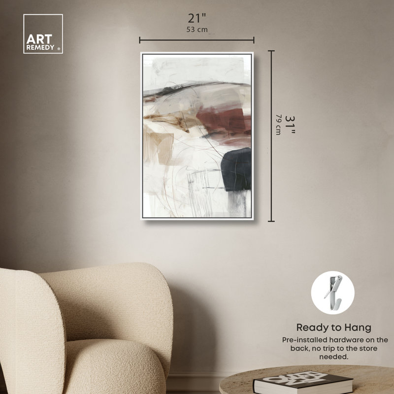 "Urban Core I", reproduction d'art sur toile encadrée par Art Remedy, cadre blanc, 20 x 30, 31"H x 21"W, White Frame