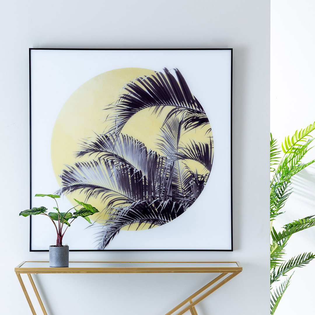 Palm Tree Leaves - Picture Frame Art Prints on Canvas