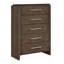 Mobilier de chambre classique classique contemporain à finition noyer foncé 1pc