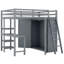 Lit mezzanine double avec garde-robe Hedieh-1262068901