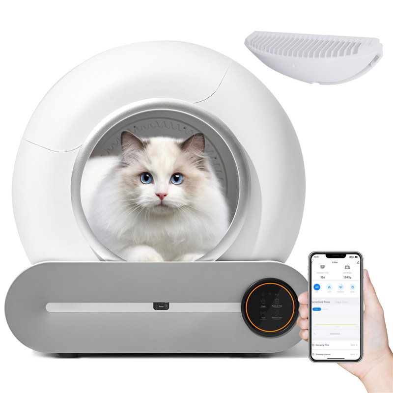 Bac à litière autonettoyant pour chat