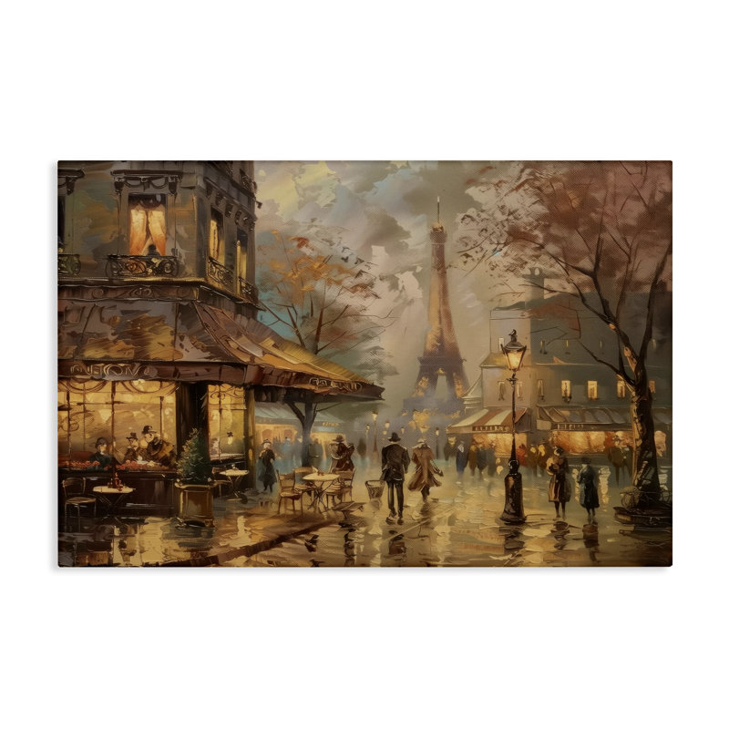  «Parisian Fall Townscape Wall Art» par LSR Design Studio, H 16 po x l 24 po