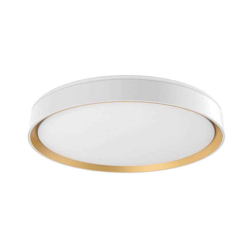 Essex 1 - Light LED Flush Mount, White/Gold