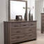Mobilier de chambre à coucher avec tiroirs en bois à finition naturelle