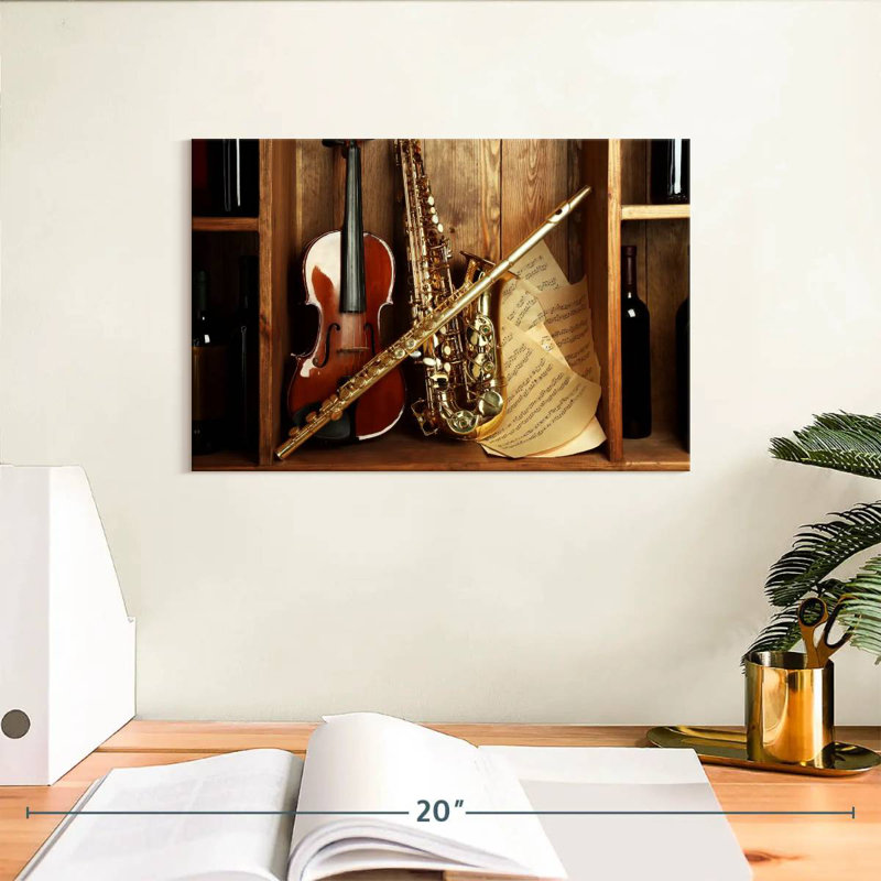 Abarca, instruments de musique classique, H 12 po x l 8 po