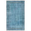 Tapis bleu en laine noué à la main de conception unique nouvel âge 5 pi 4 po x 8 pi 10 po Mariners