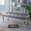 Banc capitonné en tissu avec garniture cloutée Decor