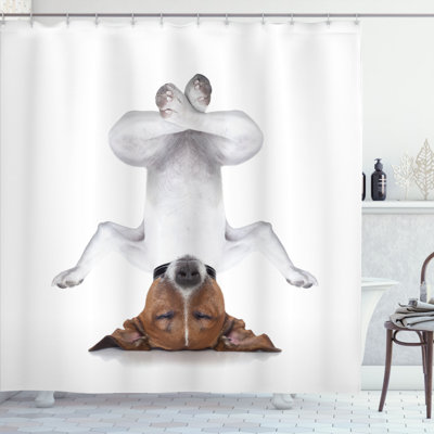 Yoga Shower Curtain Set + Hooks