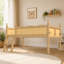 Lit mezzanine en bois avec barrières de sécurité, échelle et tablette de chevet-1394932079-1394932076