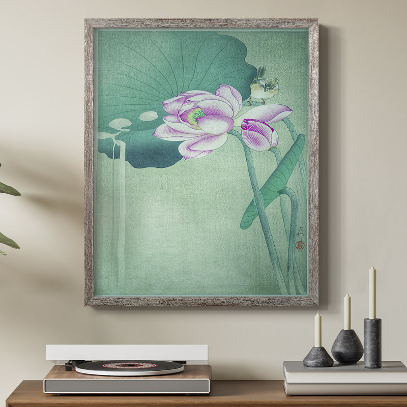 Reproduction encadrée vintage en bois massif du Japon