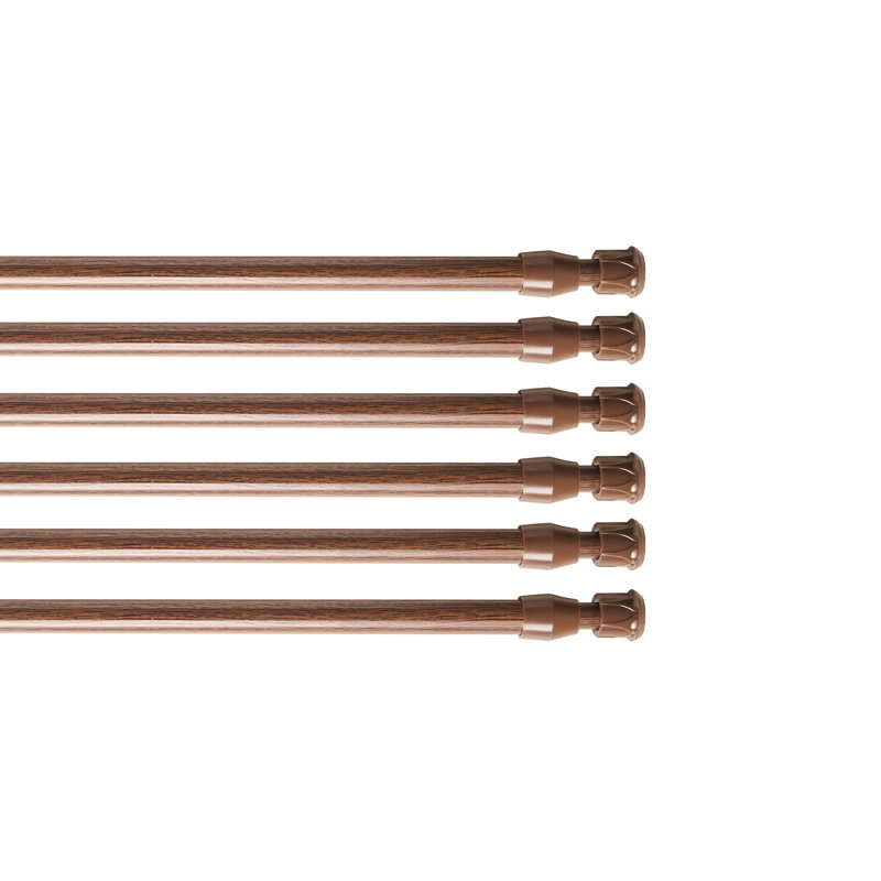 Tige de tension à ressort réglable, diamètre de 1/2 po, tube d'acier, paquet de 6, blanc, 20 à 35 po, 20-35", Blanc
