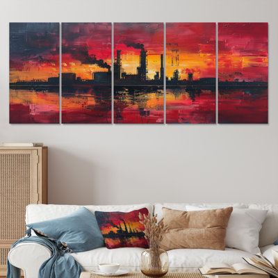 «Yellow Red», production de Pioneers Factories - ensemble d'art sur toile Factories