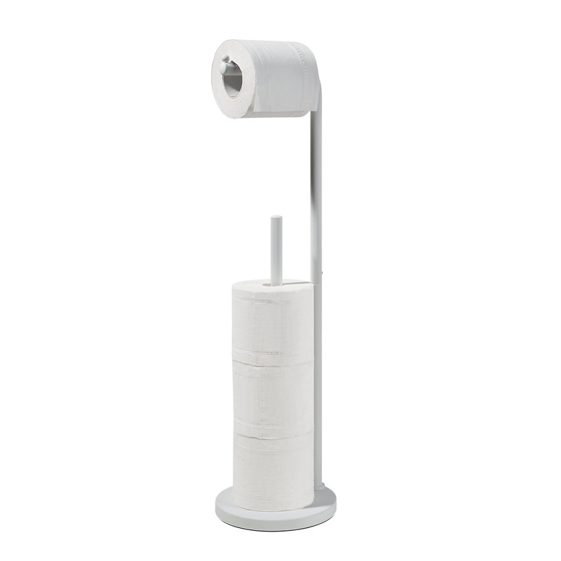 Support pour rouleau de papier hygiénique avec réserve HDHD6666, Blanc