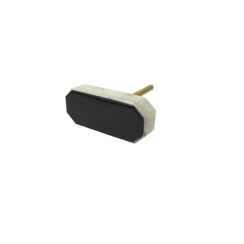 Oversized 2.25" Length Geometric Knob Multipack, Black/White