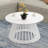 Solid Wood Base Single Coffee Table Round Coffee Table Modern Tea Table For Living Room-295693872