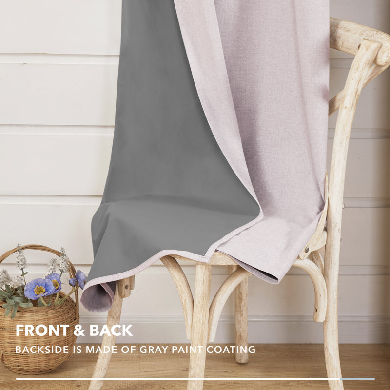 Ipswich Blackout Thermal Grommet Curtain Panels, 52" W x 54" L, Pink