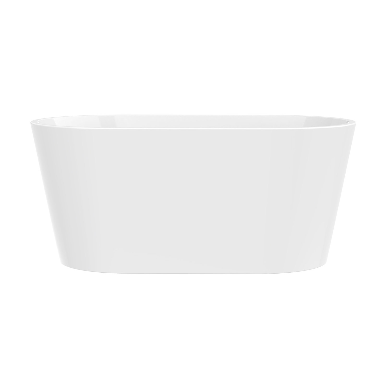Iris 54" Freestanding Soaking Acrylic Bathtub, Pure White