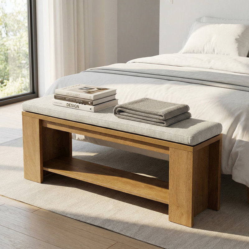 47-Inch Long Upholstered Entryway Bench