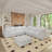 Oversized 160" Cloud Modular Sectional Sofa with Storage Ottomans