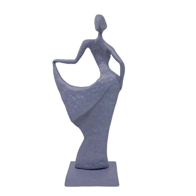 BRIGITTE CHIC LADY Iron Figurine 27cm, Grey Shimmer