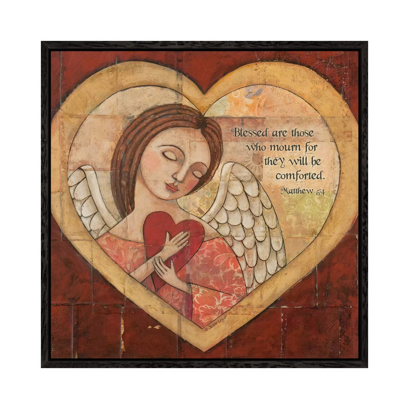 He First Loved Us Mourn by Teresa Kogut - Painting on Canvas, Black Framed, 45.72 cm H x 45.72 cm W