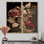 «Gilded Rose Vintage Glam», reproduction sur toile florale, art mural floral rose 2 pièces